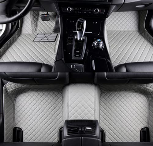 Custom Making Car Floor Mats for 95% Sedan SUV Sports Car Full Coverage Cute Men Women Pads Protection Non-Slip Leather Floor Liners (Gray) - color: Gray