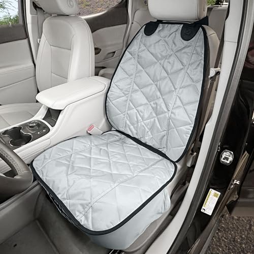 4Knines Car Seat Cover for Dogs – Durable Captains Seat & Front Seat Protector for Dogs, Waterproof, Non-Slip Car Seat Cover for Pets, Easy Install, Protects Vehicle from Dirt, Fur, Scratches (Grey) - color: Grey