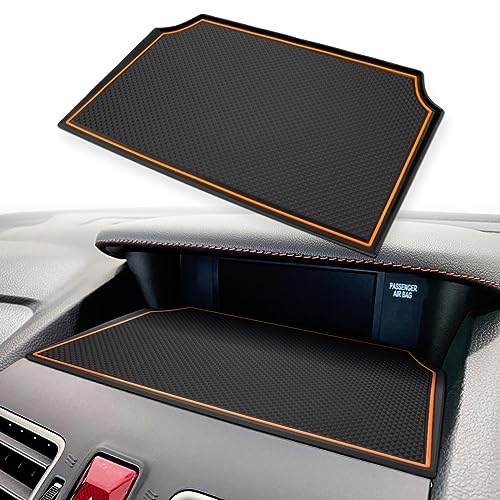 Auovo Dashboard Mats Compatible with Subaru Crosstrek Accessories 2012-2017 Forester 2014-2018 XV Impreza 2012-2016 Car Interior Silicone Dash Pad Liner Tray (Orange) - color: Orange, size: 2012+ A Version