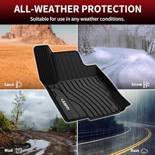 LASFIT Floor Mats for Mercedes Benz GLE 2019 2018 2017 2016 350/400 / 43 AMG / 450 AMG / 550e / 63 AMG / 63 AMG S, Custom Fit All Weather TPE Car Liners for GLE Floor Liners, 1st & 2nd Row,Black - size: 1) For Benz GLE | 2016-2019 | 1st & 2nd Row