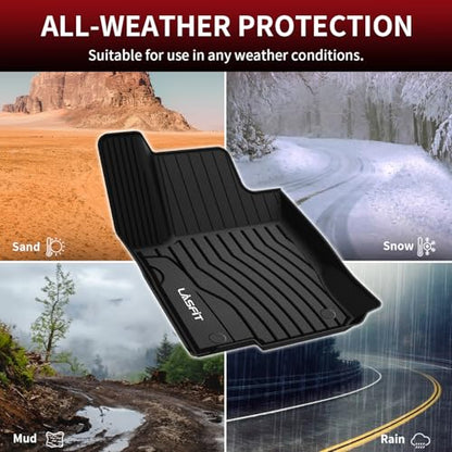 LASFIT Floor Mats for Mercedes Benz GLE 2019 2018 2017 2016 350/400 / 43 AMG / 450 AMG / 550e / 63 AMG / 63 AMG S, Custom Fit All Weather TPE Car Liners for GLE Floor Liners, 1st & 2nd Row,Black - size: 1) For Benz GLE | 2016-2019 | 1st & 2nd Row