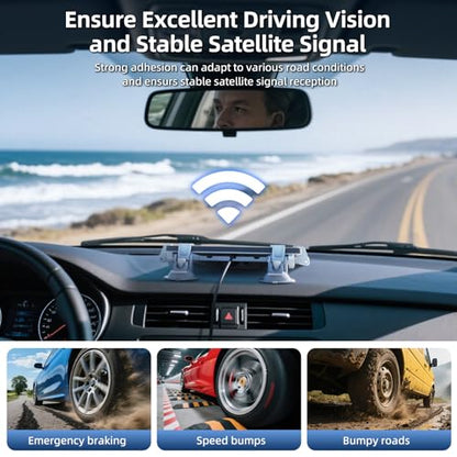 for Starlink Mini Car Mount for Dashboard, for Starlink Mini Suction Cup Mount for Dashboard & windshield, Secure Mounting Kit for Most Vehicles and Ensures Stable Driving and Satellite Signal