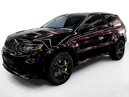 VViViD+ Gloss Demon Black Premium Vinyl Wrap Film (1.49ft x 5ft) - color: Gloss, size: 1.49ft x 5ft
