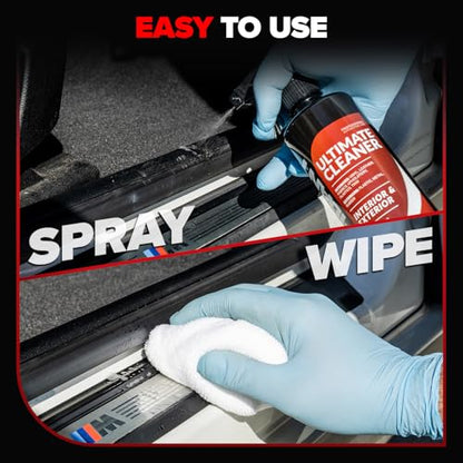 Carfidant Interior Cleaner – Removes Stains & Deep Cleans Car Seats, Leather, Fabric, Upholstery, Plastic, Dashboard & More - Car Cleaning Kit & Interior Detailer Spray - 32oz - size: 32 Fl Oz (Pack of 1)
