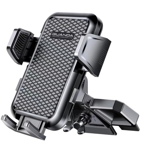 CD Slot Phone Mount, Upgraded Car Phone Holder [Thick Cases Friendly], Universal Phone Mount for Car CD Slot Mount for iPhone, Google, Samsung, Moto, Huawei, LG, and More - color: Black