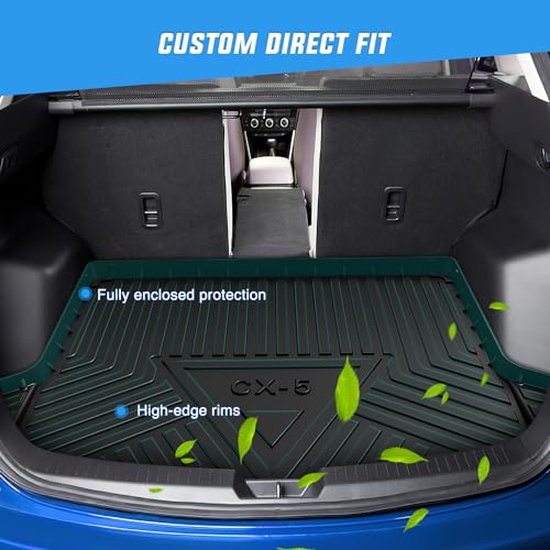 Nilight Cargo Mats for Mazda CX5 CX-5 2017 2018 2019 2020 2021 2022 2023 2024 2025 All Weather Protection Heavy Duty Cargo Liners - color: 2017-2025 CX5 Cargo Mat