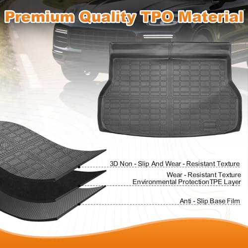 Trunk Liner for Acura RDX 2013-2018 3D Custom Fit All-Weather TPE Material Waterproof Car Cargo Liner Mat, Black - color: Acura RDX 2013-2018