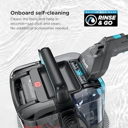 Shark StainStriker Portable Carpet & Upholstery Cleaner with On-Board Self-Cleaning, Spot, Stain, & Odor Eliminator, Includes 2 Cleaning Tools, 2 Cleaning Solutions, Charcoal, PX221BRN - style: StainStriker w/ Onboard Self-Cleaning
