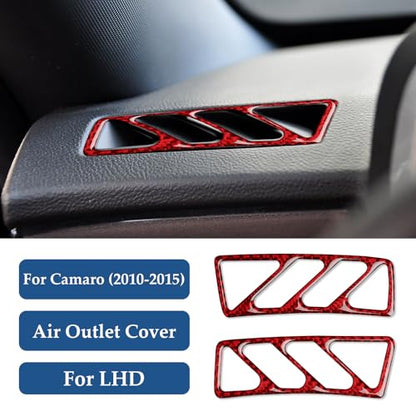 Car Side Vent Outlet Sticker Carbon Fiber Decla Interior Trim Accessories for Chevrolet Camaro 2010 2011 2012 2013 2014 2015 - color: Side Vent Outlet