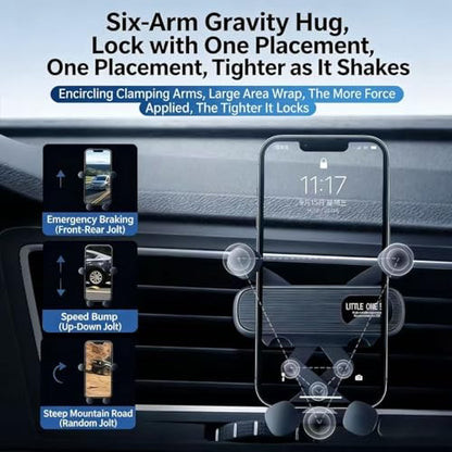 Air Vent Phone Holder for Car | Air Vent Phone Mount - 4-Ball Shockproof Phone Car Mount with Strong Grip, Compatible with iPhone 15/14/13/12, Samsung Galaxy S24/S23