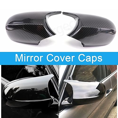 Side Mirror Cover Caps Compatible with BMW E90 E91 2008-2011, E92 E93 E81 E82 E87 E88 LCI Door Rear View Mirror Cap Replacement for 328i 335i Carbon Fiber Look - size: Carbon Fiber Look, style: 08-11 E90