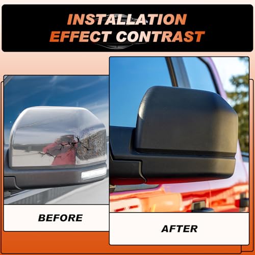 ACLONG Glossy Black Mirror Cover Caps Rearview Side Mirror Covers Fit for Ford F150 2015-2020 Left Driver Side Replaces #FL3Z-17D743-BA -1 PC - size: Fit for Ford F150 2015-2020-Left Driver Side