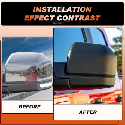 ACLONG Glossy Black Mirror Cover Caps Rearview Side Mirror Covers Fit for Ford F150 2015-2020 Left Driver Side Replaces #FL3Z-17D743-BA -1 PC - size: Fit for Ford F150 2015-2020-Left Driver Side