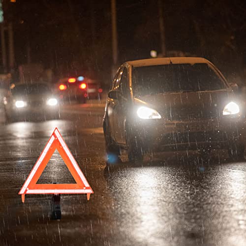 WORKKOOL Safety Triangles DOT Approved, Standard Warning Triangles Enmergency Reflector, Emergency Triangles for Vehicles with Carry Case(3 Pack,Without Sand) - size: WT-NO SAND