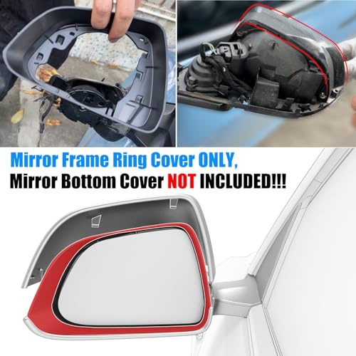 Jaronx Compatible with Tesla Model 3 Side Mirror Cover Housing 2017 2018 2019 2020 2021 2022 2023 2024 2025, Left Driver Door Wing Rearview Mirror Frame Cover Replacement for Tesla Model 3 Accessories - size: Model 3 Left