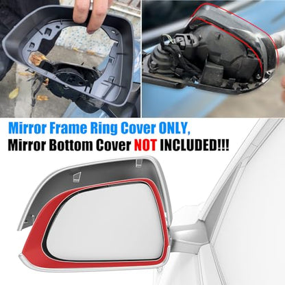 Jaronx Compatible with Tesla Model 3 Side Mirror Cover Housing 2017 2018 2019 2020 2021 2022 2023 2024 2025, Left Driver Door Wing Rearview Mirror Frame Cover Replacement for Tesla Model 3 Accessories - size: Model 3 Left