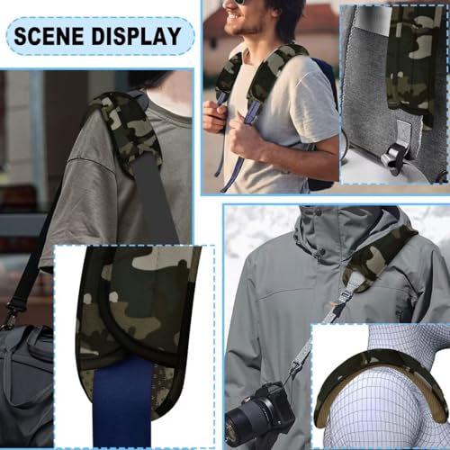 ZINZ 2-Pack Universal Shoulder Pad with Ultra Thick Cushion for Bag Luggage Bag Crossbody, Plus Long & Anti-Slip & Breathable,Camouflage Green - color: Camouflage Green