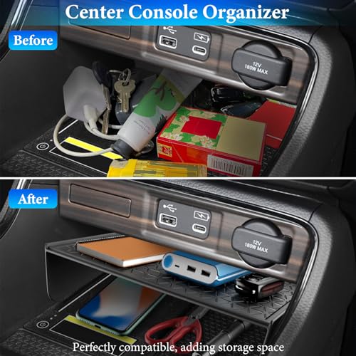 YPHUIKI 4PCS Center Console Organizer Compatible with Honda CRV 2023 2024 2025 2026 Accessories CR-V Hybrid Armrest Organizer Tray Hidden Storage Box Cup Holder - size: 2023-2026 CR-V (4pcs)