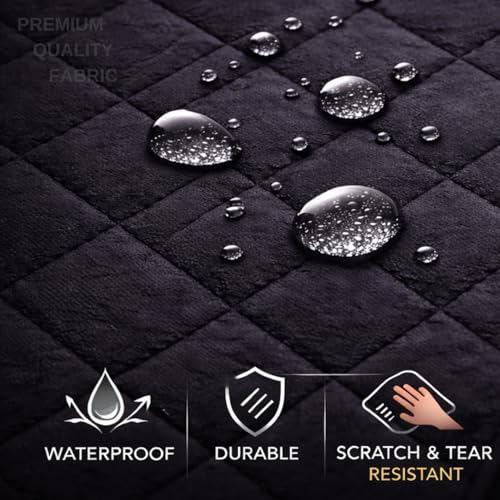 SAVUK 2 Pack Car Back Seat Cover and Organizer Protector from Dirt Scratches Mud Universal Fit All Automotive Model Vehicle Type Waterproof Durable Preventing the Impact of Children Step Kick 17"x25"