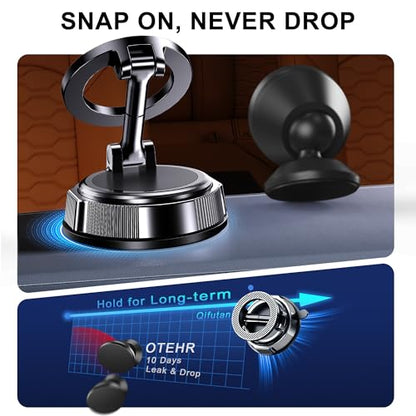 Qifutan for MagSafe Car Phone Holder Mount Phone Mount for Car Windshield Dashboard Air Vent Universal Hands Free Automobile Cell Phone Holder Fit for iPhone Smartphone Camera Mounts - style: Dash-E