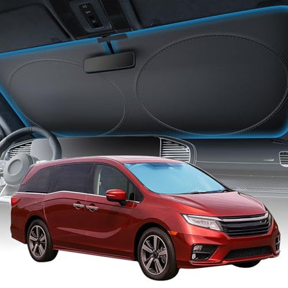 2025 Upgraded Zanch Car Front Windshield Sun Shade - Ultimate UV Protection & Heat Reduction|Innovative No Light Leakage Technology|Foldable Design for Van,Truck 2XLarge(75'' x 37'') - size: 2xl-van/Truck/Mpv