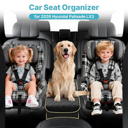 Mixsuper Liner Car Seat Organizer for 2026 Hyundai Palisade LX3, Console Organizer Backseat Box for Palisade LX3, Kids Toys Baby Supplies Dog Toy Box Storage Bin Travel Accessories