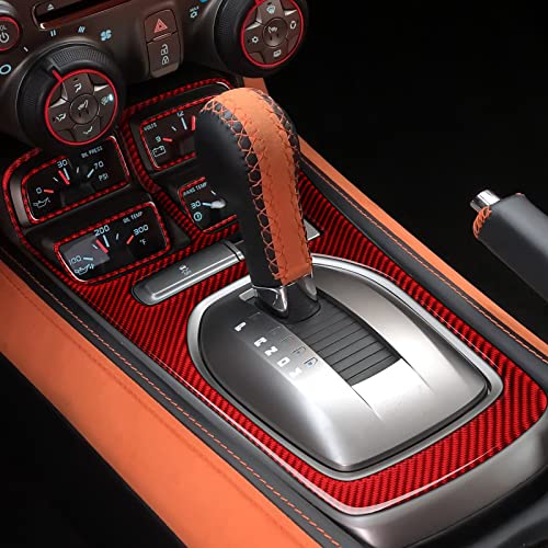 Carbon Fiber Decla Gear Shift Panel Sticker Interior Trim Accessories for Chevrolet Camaro 2010 2011 2012 2013 2014 2015 - color: Gear Shift Panel