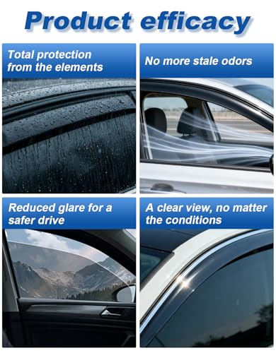 in-Channel Window Rain Guards Fit for Chevy Silverado & GMC Sierra 1500 Double Cab 2019-2026 Rain Guard Truck Extra Window Durable Deflectors Side Window Vent Visors Shades Car Accessories - size: For 2019-2026 Silverado/Sierra 1500 Double Cab