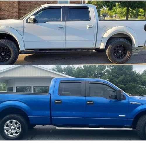 in-Channel Rain Guards Window Visors Side Wind Deflectors Vent Guard Shade for Ford F-150 SuperCrew/Crew Cab 2009-2014,Sun 194155,in Channel 4-Pieces Set - size: 2009-2014 F150 Crew Cab In-Channel