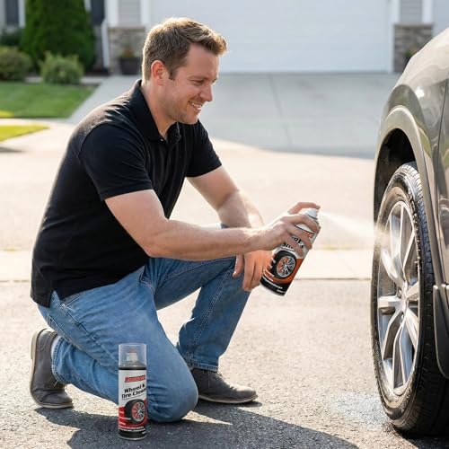 Wheel & Tire Cleaning Kit - 2 Pack (14 oz Bottles) | All-in-One Cleaner for Brake Dust & Grime | Restores Tire Shine | Includes Wheel Cleaner, Tire Shine, Brush & Towel