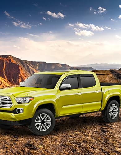 in-Channel Window Rain Guards Fit for Toyota Tacoma Double Cab 2016-2023 Rain Guard Extra Durable Window Deflectors Vent Visors Vent Shades Exterior Truck Accessories - size: 2016-2023 Toyota Tacoma Double Cab