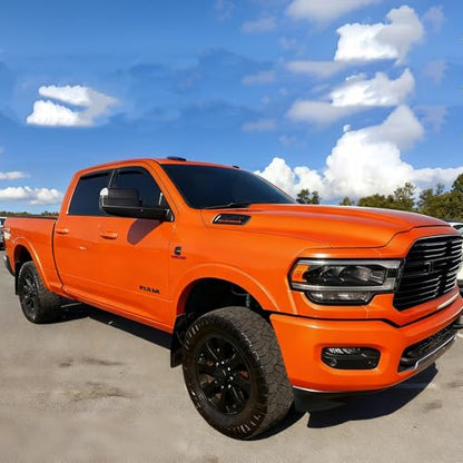 in-Channel Window Visors Vent Deflectors Compatible with Dodge Ram 2500 3500 Crew Cab 2019-2026, Sun Visor Wind Shades Window Rain Guards Dark Smoke Exterior Car Accessories 4pcs - size: For Ram 2500/3500 Crew Cab
