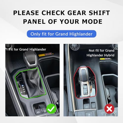INTGET Center Console Interior Trim Cover for 2026 Toyota Grand Highlander Accessories 2024 2025 ABS Carbon Fiber Gear Shift Panel Cover with Knob Cover Armrest Box Switch Protective Stickers (4PCS) - color: 4 PCS Center Console Panel Cover