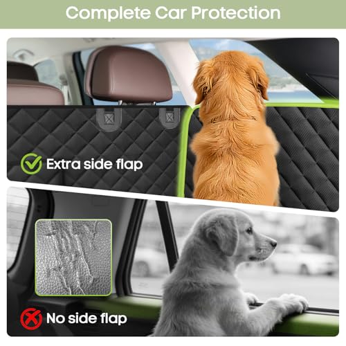 SUV Cargo Liner for Dogs, Waterproof Pet Cargo Cover with Bumper Flap Protector, Scrachproof Non-Slip Dog Seat Mat for SUVs Sedans Vans, Large Size Universal Fit