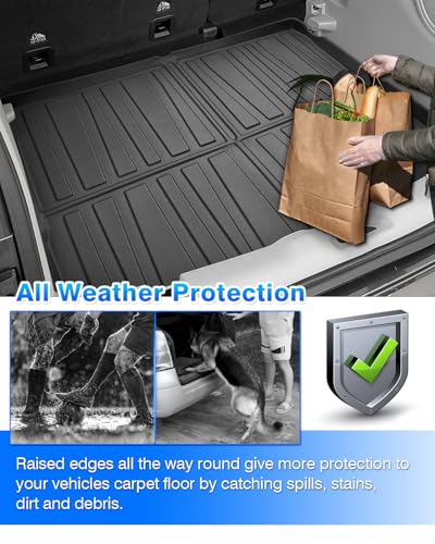 Cargo Liner for Jeep Compass 2017-2025 All Weather Trunk Mat for Compass Accessories Cargo Mat TPE Heavy Duty Anti-Slip - size: 6)Jeep Compass【2017-2025】