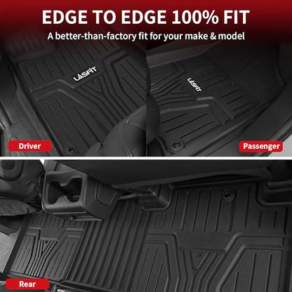 LASFIT Floor Mats & Trunk Mat for Honda Odyssey 2026 2025 2024 2023 2022 2021 2020 2019 2018 Mini Passenger Van, All Weather TPE Car Floor Liners-1st & 2nd & 3rd Row & Cargo Mat Full Set - style: 4）For Honda Odyssey | 2018-2026 | Combo Set
