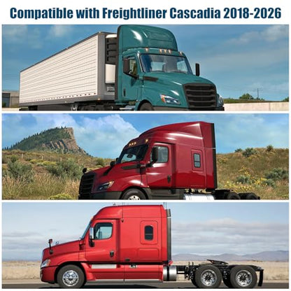 Side Window Sun Shade for Freightliner Cascadia 2018-2026, Custom Fit 210T Reflective Sunshade for Semi Truck, 6-Layer Heat Insulation Privacy Protector, Block 99% UV Rays, 2PCS - size: Freightliner Cascadia 2018-2026