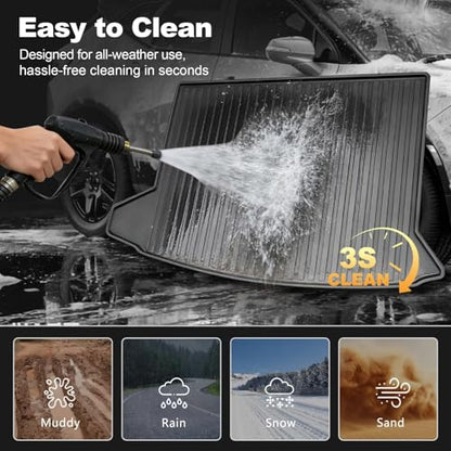2025 XT4 Cargo Liner | Custom Fit Trunk Mat for 2019-2025 Cadillac XT4, All Weather Rear Cargo Mat 3D Waterproof Durable Odorless Trunk Liners for 2025 XT4 Cargo mat, Black - style: 1) for Cadillac XT4 Cargo Liner