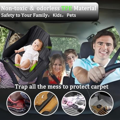 CRV Floor Mats Compatible with 2017-2022 Honda CR-V，All Weather Protection Waterproof Durable Anti-Slip Odorless Custom-fit TPE Floor Liner Front and Rear 2 Rows Set - size: 3）For Honda CRV（2017-2022 ）Floor Mats