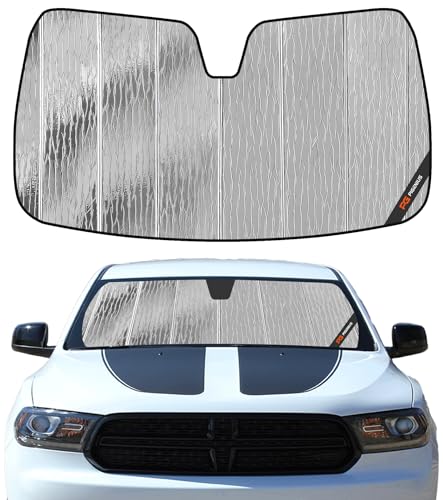 Pigenius Windshield Sun Shade for Dodge Durango 2011-2020 Custom Fit Front Window Sunshade - AstraGuard - color: Silver, size: 2011-2020 Durango