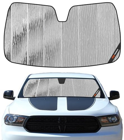 Pigenius Windshield Sun Shade for Dodge Durango 2011-2020 Custom Fit Front Window Sunshade - AstraGuard - color: Silver, size: 2011-2020 Durango