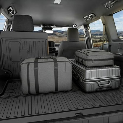 AOMSAZTO Cargo Mat and Backrest Mat Compatible with Toyota Land Cruiser 2024-2025: TPE All Weather Protection Car Cargo Liner - 1st & 2nd Row - Rubber Trunk Mat (Only for 5 Seat) - style: 2024-2025 | For Toyota Land Cruiser | Cargo Mat Set