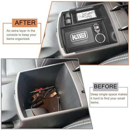 HGWEI Center Console Organizer Compatible with Hyundai Kona 2018 2019 2020 2021 2022 2023 Interior Accessories, ABS Armrest Storage Box Glove Container Insert Tray (Not for Kona EV)