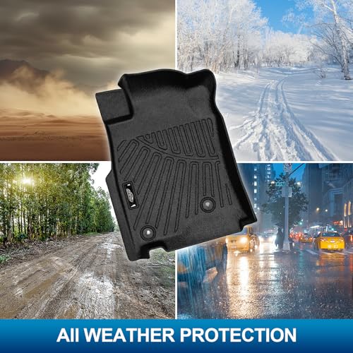 PELEUS Floor Mats for Toyota 4Runner 2003-2009 (4th Gen), All Weather Custom Fit Car Mats & Cargo Liner Set, Odorless TPE Heavy Duty Protection Accessories, Black (Only 5-Seat Models) - style: For Toyota 4runner 2003-2009
