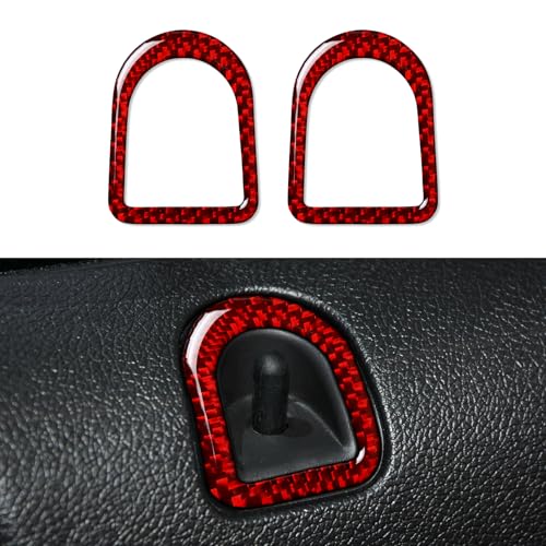 Carbon Fiber Decal Interior Trim Car Door Lock Pin Knob Sticker Accessories for Ford Mustang GT Shelby 2005 2006 2007 2008 2009 S197 Accessories - color: Door Lock