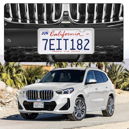 LivTee Chrome License Plate Frames, 2 Holes Stainless Steel License Plate Covers, 2PCS Car License Plate Holder, Automotive Accessories, Slim Design with Bolt and Gasket Cover for US Cars(Silver) - color: Mirror Silver