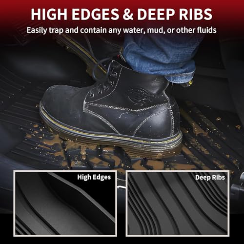LASFIT Floor Mats for Hyundai Elantra 2026 2025 2024 2023 2022 2021 (Only Fit Gas & Automatic) & Elantra N 2022-2026 (Only Fit Automatic) Custom Fit TPE All Weather Floor Liners Car Mats, Black - size: 2)for Hyundai Elantra | 2021-2026