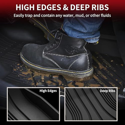 LASFIT Floor Mats for Hyundai Elantra 2026 2025 2024 2023 2022 2021 (Only Fit Gas & Automatic) & Elantra N 2022-2026 (Only Fit Automatic) Custom Fit TPE All Weather Floor Liners Car Mats, Black - size: 2)for Hyundai Elantra | 2021-2026