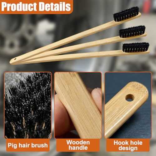 3PCS Car Cleaning Brush, 15.7 Inch Long Handle Tire Wash Brush, Small Car Detailing Brush for Wheel Rims & Fenders, Universal Brushes Set for Vehicle Interior, Home (40CM-15.7IN) - size: 40CM-15.7IN