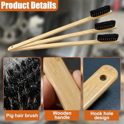 3PCS Car Cleaning Brush, 15.7 Inch Long Handle Tire Wash Brush, Small Car Detailing Brush for Wheel Rims & Fenders, Universal Brushes Set for Vehicle Interior, Home (40CM-15.7IN) - size: 40CM-15.7IN